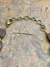 Load image into Gallery viewer, Trapezoid shaped Jasper beaded bib necklace
