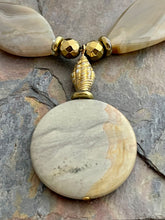 Load image into Gallery viewer, Agate and Czech glass statement jewelry set
