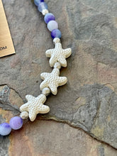 Load image into Gallery viewer, Moonlit Jade and Angelite stone Jewelry Set with crystal starfish pearl beads

