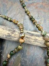 Load image into Gallery viewer, Rhyolite Jasper Pendant Necklace with Matching Earrings
