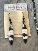 Load image into Gallery viewer, Zebra Jasper Jewelry Set with bronze accents

