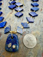 Load image into Gallery viewer, Lapis Lazuli Pendant Necklace and Earring Jewelry Set
