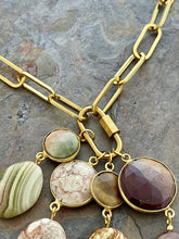 Load image into Gallery viewer, Interchangeable necklace set with 4 stone pendants
