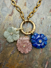 Load image into Gallery viewer, Interchangeable Semi Precious Gemstone Pendant Necklace with Carabiner Clasp.
