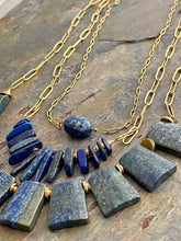 Load image into Gallery viewer, Lapis Lazuli three piece nesting necklace set
