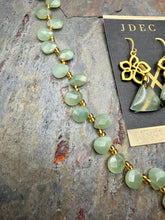 Load image into Gallery viewer, Prehnite and New Jade Stone Jewelry Set
