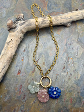Load image into Gallery viewer, Interchangeable Semi Precious Gemstone Pendant Necklace with Carabiner Clasp.
