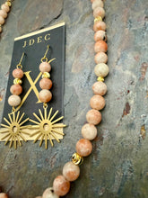 Load image into Gallery viewer, Peach Jasper and Sunstone Jewelry Set
