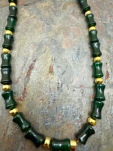 Load image into Gallery viewer, Dark Green Quartz Stone Beaded Necklace Set
