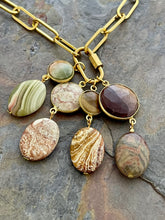 Load image into Gallery viewer, Interchangeable necklace set with 4 stone pendants
