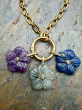 Load image into Gallery viewer, Interchangeable Semi Precious Gemstone Pendant Necklace with Carabiner Clasp
