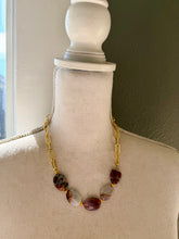 Load image into Gallery viewer, Plum Agate Stone beaded necklace
