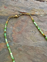Load image into Gallery viewer, Green Aventurine stone pendant necklace with Chrysoprase be

