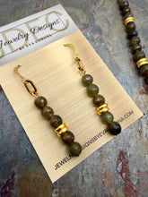 Load image into Gallery viewer, Dark Tone Labradorite Stone Beaded Necklace Set

