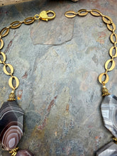 Load image into Gallery viewer, Botswana Agate Stone Statement Necklace
