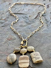 Load image into Gallery viewer, Interchangeable necklace set with 3 stone pendants
