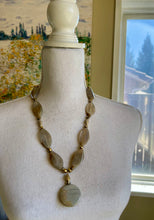 Load image into Gallery viewer, Agate and Czech glass statement jewelry set
