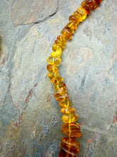 Load image into Gallery viewer, Ombre Amber Statement Necklace with Quartz Pendant
