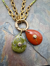 Load image into Gallery viewer, Carabiner Clasp Necklace Set with Two Interchangeable Pendants and Beaded Necklaces
