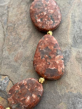 Load image into Gallery viewer, Red Jasper Asymmetrical stone necklace
