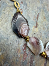 Load image into Gallery viewer, Botswana Agate Stone Statement Necklace
