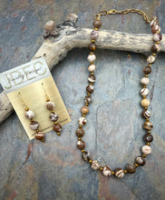 Load image into Gallery viewer, Faceted Brown Zebra Jasper Beaded Jewelry Set
