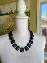 Load image into Gallery viewer, Trapezoid shaped Jasper beaded bib necklace
