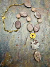 Load image into Gallery viewer, Chohua Jasper Statement Necklace with Gold Vermeil Jasper Connectors
