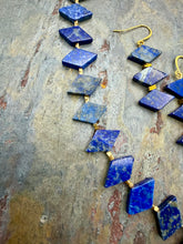 Load image into Gallery viewer, Lapis Lazuli Pendant Necklace and Earring Jewelry Set
