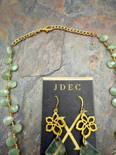 Load image into Gallery viewer, Prehnite and New Jade Stone Jewelry Set
