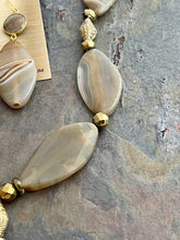 Load image into Gallery viewer, Agate and Czech glass statement jewelry set
