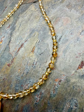 Load image into Gallery viewer, Citrine Stone Beaded Necklace with Rutile in Quartz Pendant
