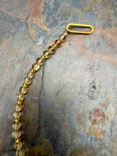Load image into Gallery viewer, Citrine Stone Beaded Necklace with Rutile in Quartz Pendant
