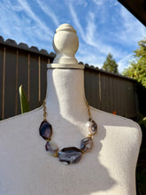 Load image into Gallery viewer, Botswana Agate Stone Statement Necklace
