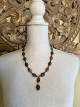 Load image into Gallery viewer, Red Wooden Jasper Beaded Y Necklace Jewelry Set
