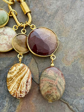 Load image into Gallery viewer, Interchangeable necklace set with 4 stone pendants
