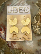 Load image into Gallery viewer, Picture Jasper brass earrings
