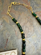 Load image into Gallery viewer, Dark Green Quartz Stone Beaded Necklace Set
