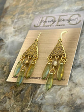 Load image into Gallery viewer, Czech glass chandelier earrings
