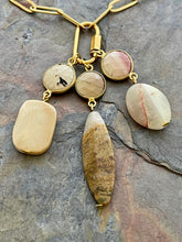 Load image into Gallery viewer, Interchangeable necklace set with 3 stone pendants

