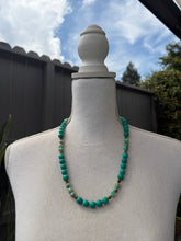 Load image into Gallery viewer, Magnesite Stone Beaded Necklace and Earring Set
