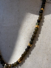 Load image into Gallery viewer, Dark Tone Labradorite Stone Beaded Necklace Set
