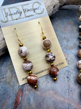 Load image into Gallery viewer, Faceted Brown Zebra Jasper Beaded Jewelry Set
