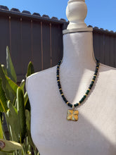 Load image into Gallery viewer, Dark Green Quartz Stone Beaded Necklace Set
