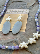 Load image into Gallery viewer, Moonlit Jade and Angelite stone Jewelry Set with crystal starfish pearl beads
