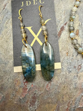 Load image into Gallery viewer, Labradorite Stone Jewelry Set with Handmade Pendant
