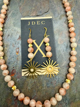 Load image into Gallery viewer, Peach Jasper and Sunstone Jewelry Set
