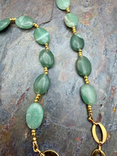 Load image into Gallery viewer, Green Aventurine Carabiner Necklace
