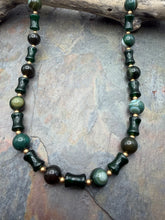 Load image into Gallery viewer, Green Botswana Agate and Quartz Stone Beaded Jewelry Set
