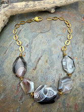 Load image into Gallery viewer, Botswana Agate Stone Statement Necklace

